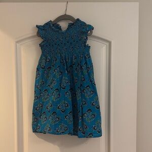 French Connection Teal Floral Smocked Sundress